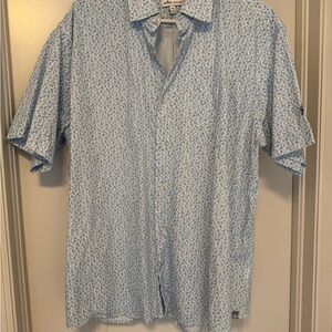 Men's Blue Patterned Shirt